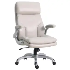 Just Home Collection - Cadeira Executiva Branca Carter 69,5 Cm
