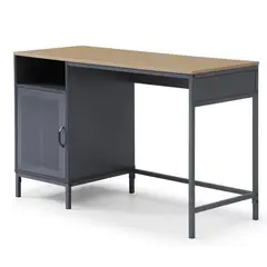 Just Home Collection - Escrivaninha Assas-desk Cinza/carvalho