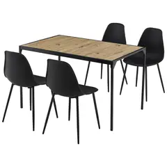 Just Home Collection - Conjunto de Jantar Mesa com 4 Cadeiras Aramissa