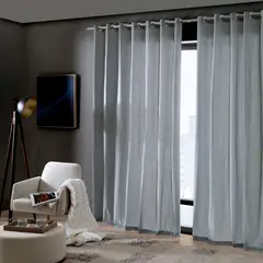 Bella & Co. - Cortina 230x300 Rustica Fenicia Efeito Linho Cinza