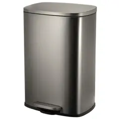 Kleine Wolke - Lixeira de Aço Inoxidável de 50 Litros com Fechamento Suave