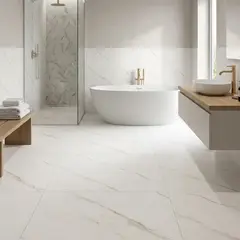 Portinari - Porcelanato Retificado Acetinado Natural Ópera Covelano Branco Interno/externo 90x90cm Caixa 1,62m²