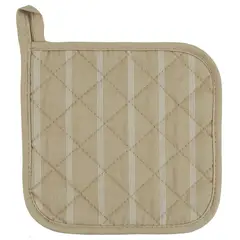 Just Home Collection - Suporte de Panela de Pano Taupe Branco