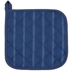 Just Home Collection - Suporte de Panela de Pano Azul e Branco