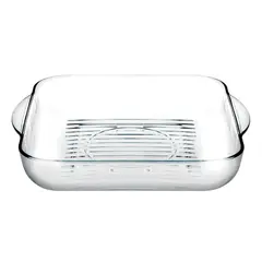 Borcam - Travessa Refrataria de Vidro Retangular 3250ml Psb