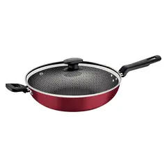 Tramontina - Wok com Tampa 28cm Antiaderente Loreto Vermelho