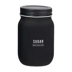 Hauskraft - Pote de Acucar 450ml Vidro Manhattan Preto