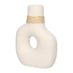 Hauskraft - Vaso 12x17cm Mikonos Circular Sisal Branco