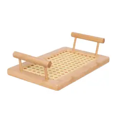 Hauskraft - Bandeja Retangular 25cm Bambu com Alça Natural