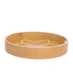Hauskraft - Bandeja Redonda 30cm Bambu Natural
