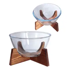 Hauskraft - Centro Mesa 2,1l Vidro e Madeira Acacia