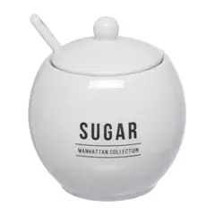 Hauskraft - Acucareiro 350ml Porcelana Manhattan Branca