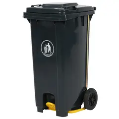 Kleine Wolke - Lixeira com Pedal e Rodas 120 Litros