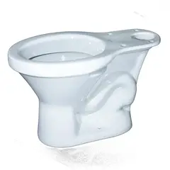 Santa Clara - Bacia para Caixa Acoplada Popular Oval com Sifão Esmaltado Largo de 50mm Branco -