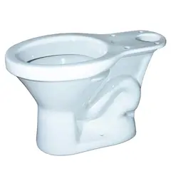 Santa Clara - Bacia para Caixa Acoplada Popular Oval com Sifão Esmaltado Largo de 50mm Branco -