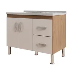 Mgm - Balcão Cozinha Karson 94CM Freijó Off White