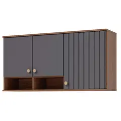 Mgm - Armario Aereo de Cozinha Agata 114cm Freijo/titanium