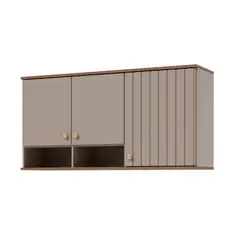 Mgm - Armario Aereo de Cozinha Agata 114cm Cappuccino/freijo