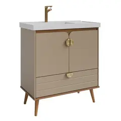 undefined - Gabinete para Banheiro Trancoso 80cm Freijó/cappuccino Mgm