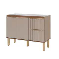 Mgm - Balcão Cozinha Agata 114cm Cappuccino/freijo