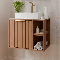 Mgm - Gabinete para Banheiro Noruega 60cm Freijó