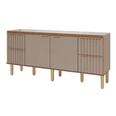 Mgm - Balcão Coz Agata 194cm Cappuccino/freijo