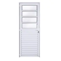 Esquadrisul - Ecosul Porta Basculante Direita Vidro Mini Boreal 210x80 Branco