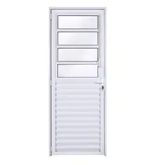Esquadrisul - Ecosul Porta Basculante Esquerda Vidro Mini Boreal 210x80 Branco