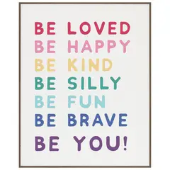 Just Home Collection - Quadro Be Frase 40x50