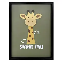 Just Home Collection - Quadro Infantil Girafa Word 30x40