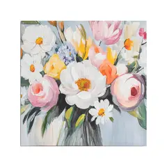 Just Home Collection - Tela Buquê de Flores1 50x50