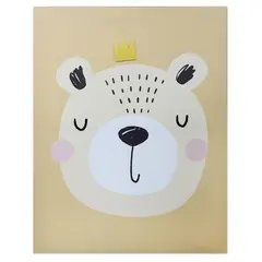 Just Home Collection - Quadro Infantil Urso com Coroa 40x50