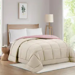 Just Home Collection - Edredom Bicolor Liso 220x240 Rosa