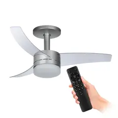 Arno - Ventilador de Teto Ultimate Bivolt Prata com 3 Pás e Controle Remoto Vx15