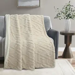 Just Home Collection - Cobertor Sherpa Jack 125x150 Marfim