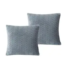 Just Home Collection - Conjunto de 2 Almofadas Flanel 40x40 com Estampa Grafite