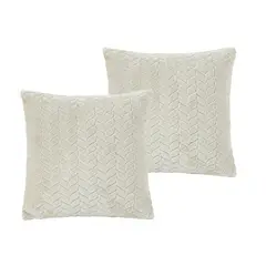 Just Home Collection - Conjunto de 2 Almofadas Flanel 40x40 Bege