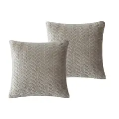 Just Home Collection - Conjunto de 2 Almofadas Flanel 40x40 Taupe