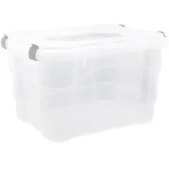 Jaguar - Caixa organizadora transparente com travas 25L