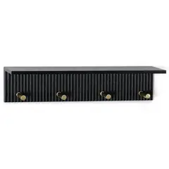Just Home Collection - Prateleira com Gancho 45,6x10x10 Preto