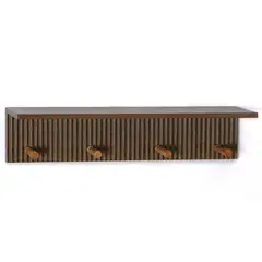 Just Home Collection - Prateleira com Gancho 45,6x10x10 Café