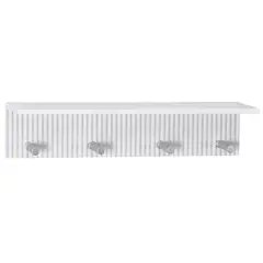 Just Home Collection - Prateleira com Gancho 45,6x10x10 Branco