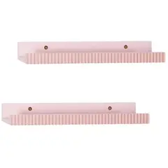 Just Home Collection - Conjunto com 2 Prateleiras 40x10cm Rosa