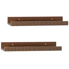 Just Home Collection - Conjunto com 2 Prateleiras 40x10cm Castanho