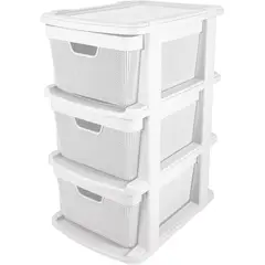 Jaguar - Gaveteiro de Chão Juta 3 Gavetas 15L Branco
