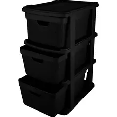 Jaguar - Gaveteiro de Chão Juta 3 Gavetas 15L Preto