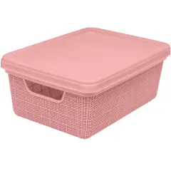 Jaguar - Caixa Organizadora com Tampa Juta Rosa 5 Litros