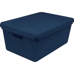 Jaguar - Caixa Organizadora com Tampa Juta Azul 15L Litros