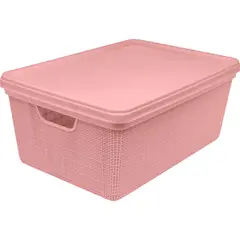 Jaguar - Caixa Organizadora com Tampa Juta Rosa 15L Litros