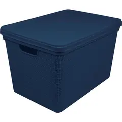Jaguar - Caixa Organizadora com Tampa Juta Azul 22L Litros